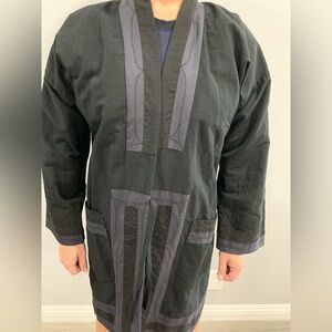 VISVIM Black Long Kimono Jacket Coat Size 3